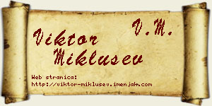 Viktor Miklušev vizit kartica